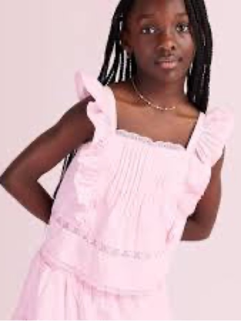 LoveShackFancy Light Pink Ruffle Tank & Short Set